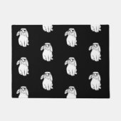 Hipster Rabbit Funny Bunny mit Brille Niedlich Ani Fußmatte (Vorderseite)