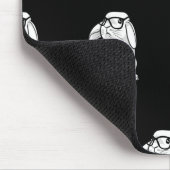 Hipster Rabbit Funny Bunny mit Brille Niedlich Ani Mousepad (Ecke)
