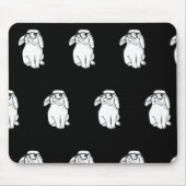 Hipster Rabbit Funny Bunny mit Brille Niedlich Ani Mousepad (Vorne)