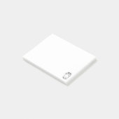 Hipster Rabbit Funny Bunny mit Brille Niedlich Ani Post-it Klebezettel (angewinkelt)