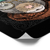 Hipster Rat mit Glasses Mouse Rodent Lover 546 Poster (Ecke)