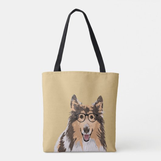 Hipster-raue Collie-Taschen-Tasche für Tasche (Rückseite)