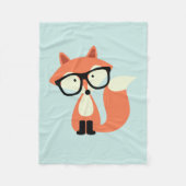 Hipster Red Fox Fleecedecke (Vorderseite)