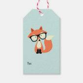 Hipster Red Fox Geschenkanhänger (Vorderseite)