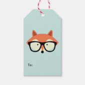 Hipster Red Fox Geschenkanhänger (Vorderseite)