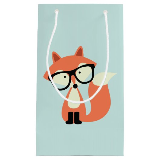 Hipster Red Fox Kleine Geschenktüte (Vorderseite)