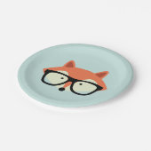 Hipster Red Fox Pappteller (Schrägansicht)