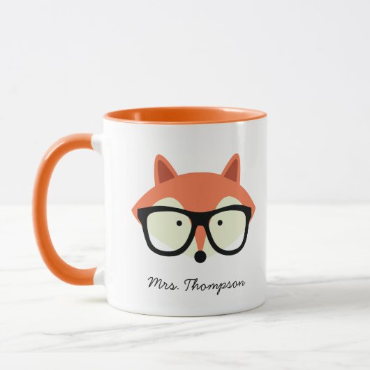 Hipster Red Fox Tasse (Links)