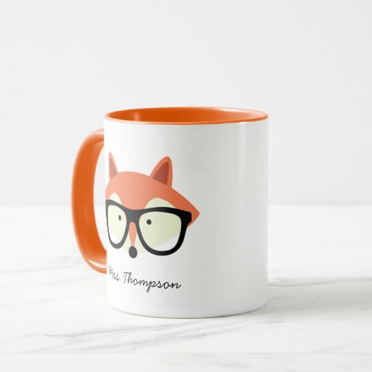Hipster Red Fox Tasse (Vorderseite Links)