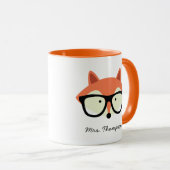 Hipster Red Fox Tasse (VorderseiteRechts)