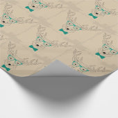 Hipster Reindeer Elk mit Gläsern grungelig Weihnac Geschenkpapier (Ecke)