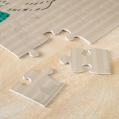 Hipster Reindeer Elk mit Gläsern grungelig Weihnac Puzzle (Seite)