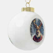 Hipster Rentier Snowflake Gerahmte Ornament (Links)