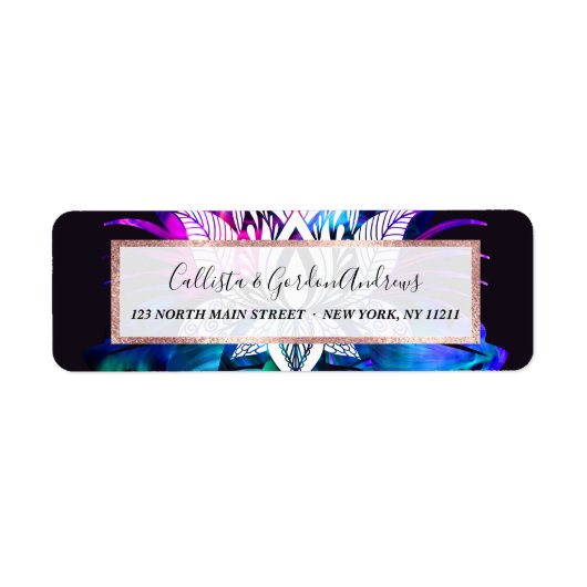 Hipster Retro Tech Aquamarine Lila Lotus Blume Lea (Vorne)