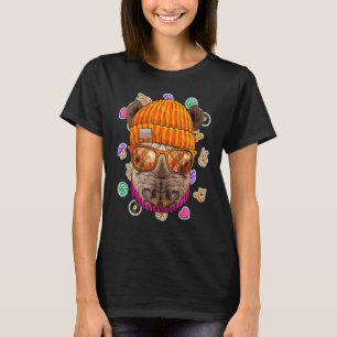 Hipster Rhino Geek Nerd Glasses Tierische Liebe Fr T-Shirt