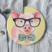 Hipster-Rosa-Schwein Button (Beispiel)