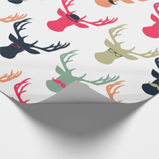 Hipster-Rotwild-Verpackungs-Papier Geschenkpapier (Ecke)
