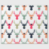 Hipster-Rotwild-Verpackungs-Papier Geschenkpapier (Flach)