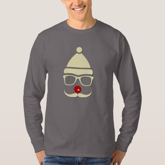 Hipster Rudolph Mustache Men's T - Shirt (Vorderseite)