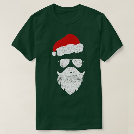 Hipster Santa Beard Aviator Sonnenbrille und Hat - T-Shirt (Design vorne)