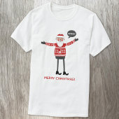 Hipster Santa Benutzerdefinierter Text T-Shirt