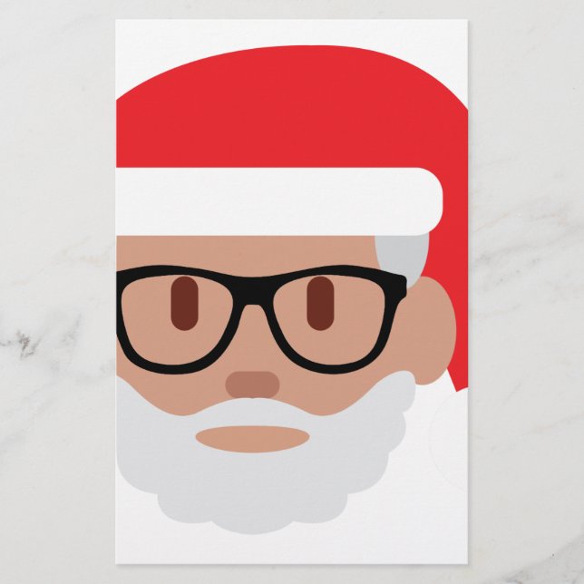 Hipster Santa Claus emoji (Vorderseite)
