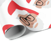 Hipster Santa Claus emoji Geschenkpapier (Rolleneckpunkt)
