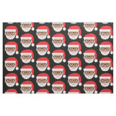 Hipster Santa Claus emoji Stoff (Fat Quarter (45,7 x 55,9 cm))