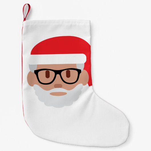 Hipster Santa Claus emoji Weihnachtsfeiertag Strum Kleiner Weihnachtsstrumpf (Vorderseite)