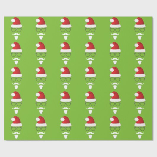 Hipster Santa Claus Geschenkpapier (Flach)