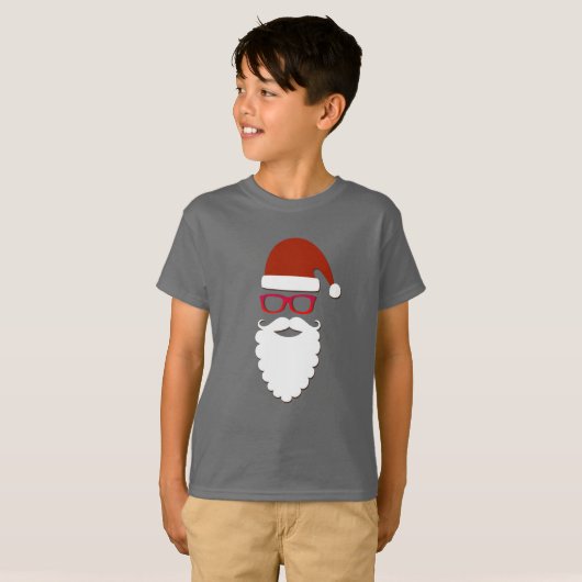 Hipster Santa Claus T-Shirt (Vorne ganz)