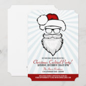 Hipster Santa Cocktail Party Einladungen (Vorne/Hinten)