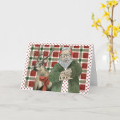 Hipster Santa Collection Karte (Gelbe Blume)