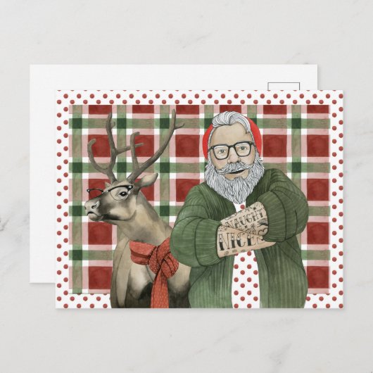 Hipster Santa Collection Postkarte (Vorne/Hinten)
