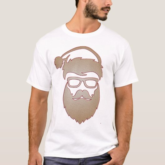 Hipster Santa Cutout T-Shirt (Vorderseite)