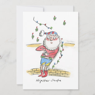 Hipster Santa Einladung