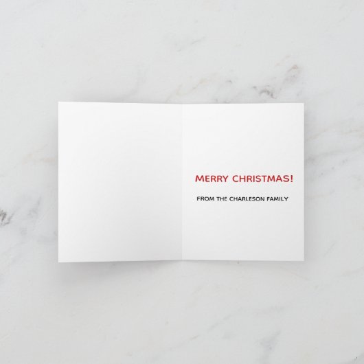 Hipster Santa Feiertagskarte (Innenseite)