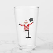 Hipster Santa Glas (Vorderseite)