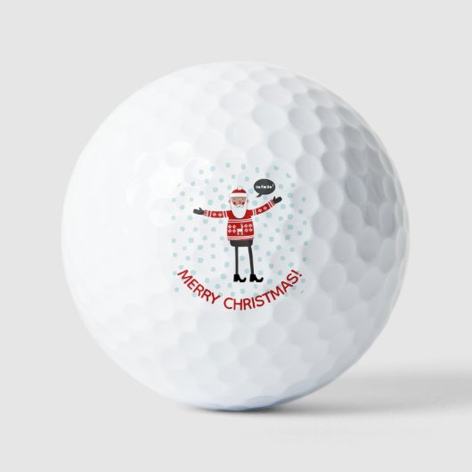 Hipster Santa Golfball (Vorderseite)