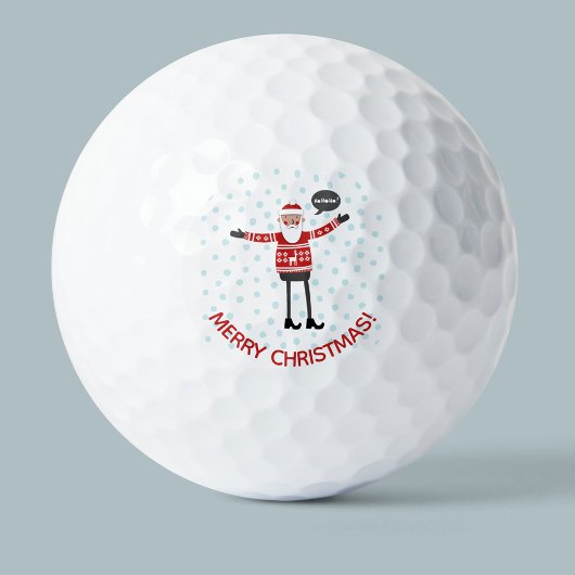 Hipster Santa Golfball