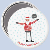 Hipster Santa Magnet