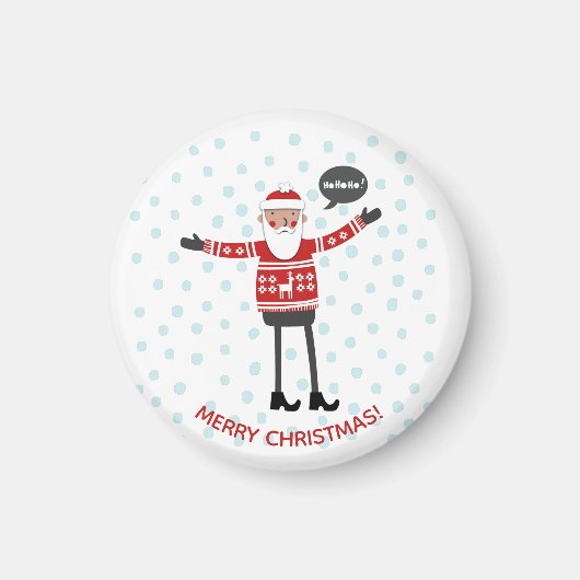 Hipster Santa Magnet (Vorne)