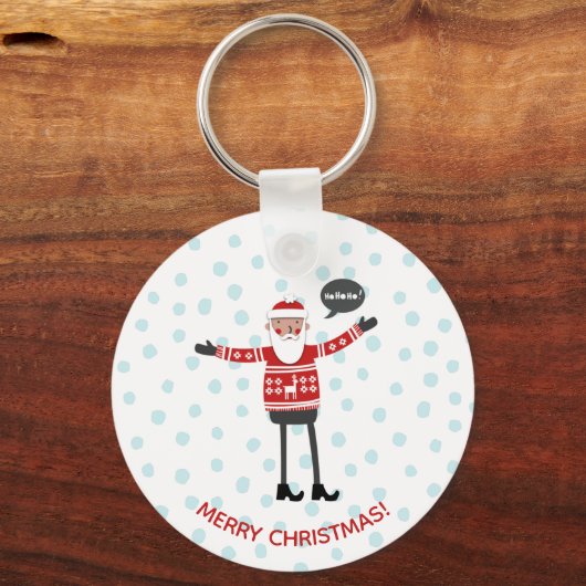 Hipster Santa Schlüsselanhänger (Rückseite)