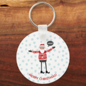 Hipster Santa Schlüsselanhänger (Vorderseite)