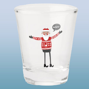 Hipster Santa Schnapsglas