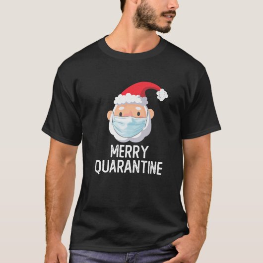 Hipster Santa Wearing Gesichtsmaske 2020 Ugly Merr T-Shirt (Vorderseite)