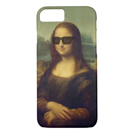 Hipster schattiert Da Vinci Mona Lisa Case-Mate iPhone Hülle (Rückseite)
