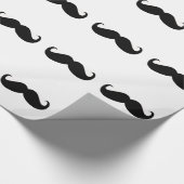 Hipster-Schnurrbart-Verpackungs-Papier Geschenkpapier (Ecke)