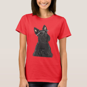 Hipster-schottischer Terrier-T - Shirt für