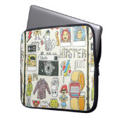 Hipster schwänzen Hand gezeichnet buntes doodle Se Laptopschutzhülle (Vorderseite Links)